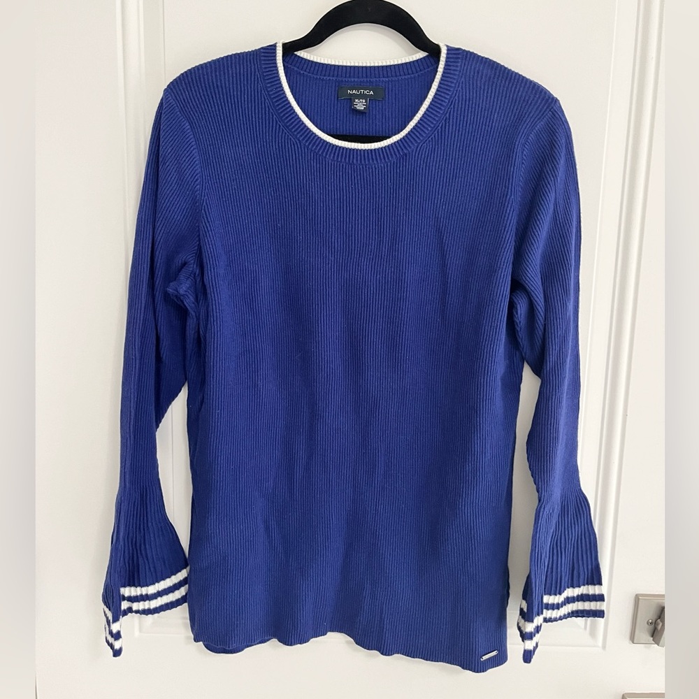 NWOT - Nautica Women’s Crew Neck Cotton Sweater - Size XL